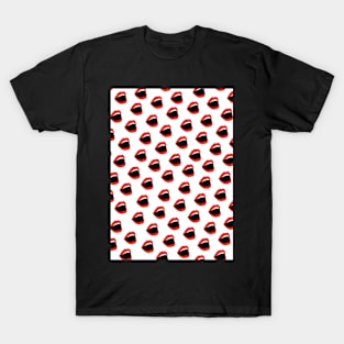 Red lips pattern, Lips print, Lips, Pattern, Funny art, Modern art, Wall art, Print, Minimalistic, Modern, Humor T-Shirt